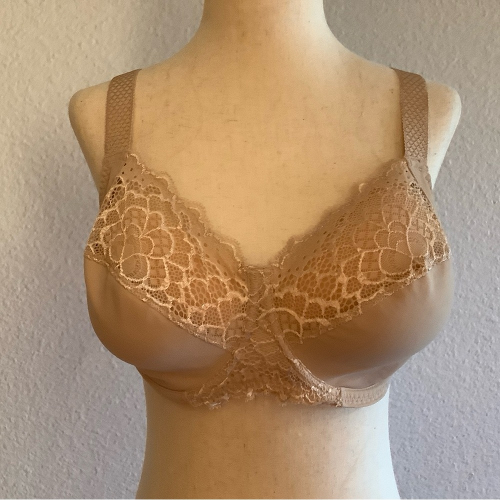 Simone Perele Side Support Caresse Bra 34 F Peau Rose